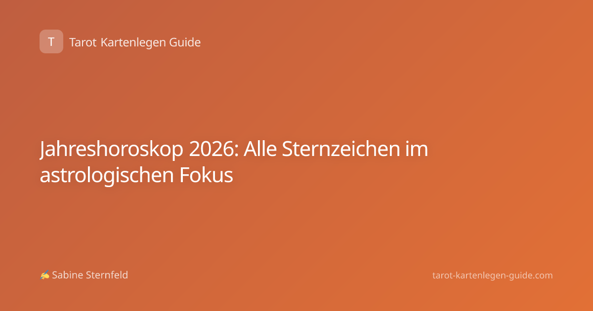 Jahreshoroskop 2026: Alle Sternzeichen im astrologischen Fokus