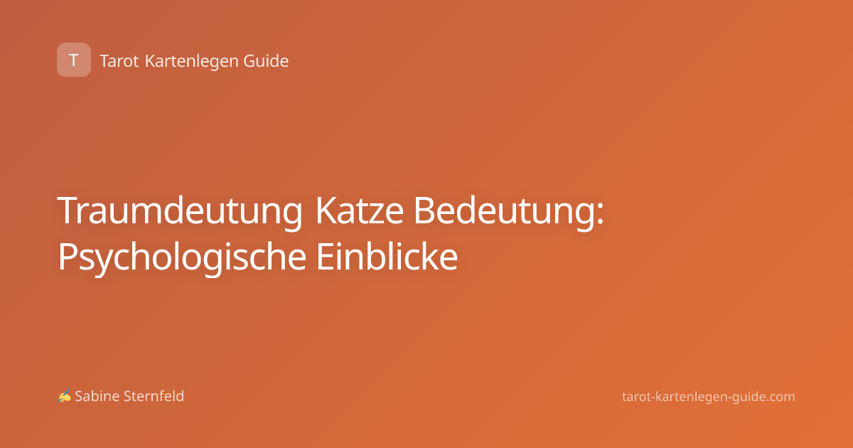 Traumdeutung Katze Bedeutung: Psychologische Einblicke